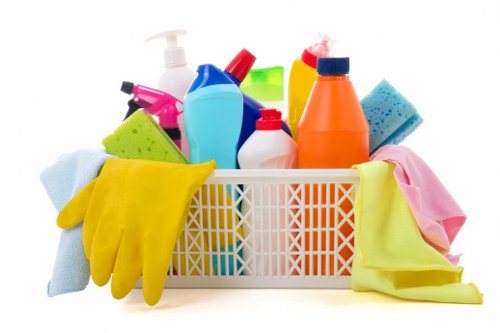Local cleaning team preparing a kitchen for move in cleaning