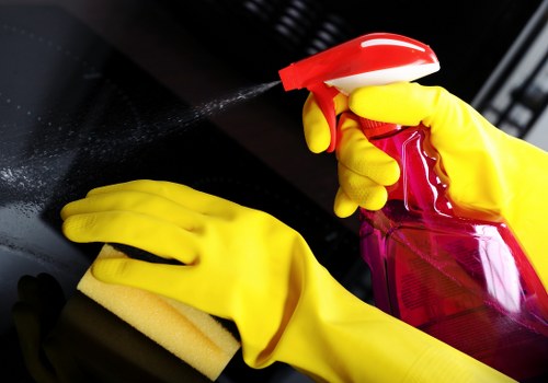Modern cleaning service team working in a Catford property